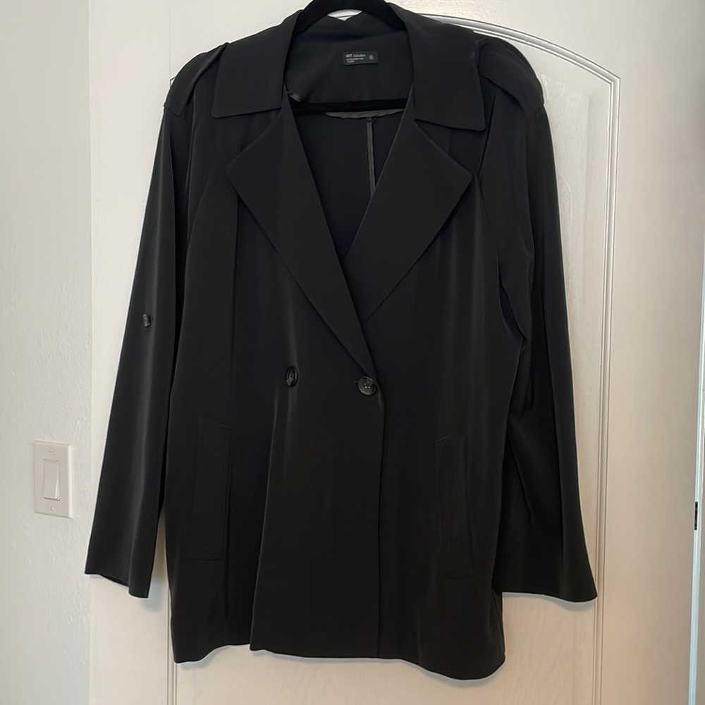 Black windbreaker